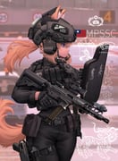 1girl ammunition_pouch animal_ears ar-9 ballistic_shield black_gloves black_helmet black_jacket black_pants blonde_hair blue_eyes brown_sweater_vest combat_helmet dog_ears dog_girl dog_tail earmuffs expressionless fang_zhenjun flashlight floating_hair glock gloves gun handgun helmet highres holding holding_gun holding_weapon holster jacket laser_sight long_hair long_sleeves military military_police original pants patch ponytail pouch red_dot_sight republic_of_china_army republic_of_china_flag republic_of_china_flag_print road_sign shield sidelocks sign solo submachine_gun sweater_vest tail taiwan thigh_holster weapon rating:g score:38 post #7874299
