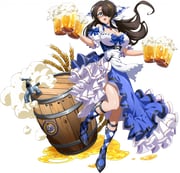 1girl alcohol apron argyle_clothes argyle_socks bare_shoulders barmaid barrel beer beer_keg beer_mug black_shoes blue_bodice blue_choker blue_dress blue_eyes blue_ribbon blue_socks bodice breasts brooch brown_hair choker cleavage cup detached_sleeves dirndl dress floating_clothes floating_hair foam frilled_dress frills full_body game_cg german_clothes glass hair_ornament hair_over_one_eye headscarf high_heels holding holding_cup huge_breasts jewelry langrisser langrisser_mobile langrisser_re:incarnation leg_up legs legwear_garter long_hair looking_at_viewer mariel_(langrisser) mini_eyewear mug official_alternate_costume official_art open_mouth puffy_short_sleeves puffy_sleeves red-framed_eyewear ribbon semi-rimless_eyewear shoes short_sleeves side_slit simple_background socks solo spilled_drink standing standing_on_one_leg tachi-e third-party_source transparent_background two-sided_dress two-sided_fabric two-tone_dress under-rim_eyewear waist_apron wheat white_apron white_dress white_headscarf rating:s score:7 post #10133148