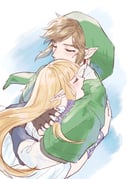 1boy 1girl arm_around_back blonde_hair blue_ribbon blunt_bangs blush couple dress earrings fingerless_gloves gloves green_hat green_tunic hair_ribbon hat hetero highres hug jewelry kurokawa_karasu link long_hair open_mouth phrygian_cap pointy_ears princess_zelda ribbon shirt short_hair sidelocks sketch smile the_legend_of_zelda the_legend_of_zelda:_skyward_sword tunic upper_body white_dress white_shirt rating:g score:7 post #10115993