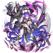 1girl action_taimanin bare_shoulders blue_hair breasts cleavage clothing_cutout echizen_saya familiar fingernails flower flower_knot full_body grey_eyes hair_ornament holding holding_sword holding_weapon large_breasts long_hair official_art okuma_mai open_mouth puppet sharp_fingernails simple_background solo sword taimanin_(series) transparent_background very_long_hair weapon rating:g score:3 post #10175238
