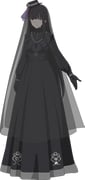 1girl anime_coloring aru_majo_ga_shinu_made black_dress black_gloves black_hair black_hat blunt_bangs commentary_request dress eldora_(aru_majo) full_body funeral_dress funeral_veil gloves hat long_dress long_hair long_sidelocks long_sleeves looking_at_viewer mini_hat official_art open_hand purple_eyes sidelocks simple_background solo standing transparent_background veil very_long_hair yuki_shizuku rating:g score:7 post #9741055