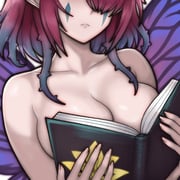 1girl bare_shoulders boobs_in_book_(meme) book breast_focus breasts cleavage collarbone commission eyes_out_of_frame facial_mark fairy fairy_wings fire_emblem fire_emblem_heroes frown head_out_of_frame holding holding_book ko-fi_commission medium_breasts meme nude open_book plant_hair pointy_ears rotomdocs short_hair simple_background solo triandra_(fire_emblem) upper_body white_background wings rating:q score:24 post #10129402