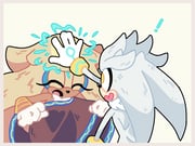 ! 1boy 1girl body_markings brown_dress closed_eyes commentary dress english_commentary gold_the_tenrec hedgehog_boy hitting l_loneybun silver_the_hedgehog smile sonic_(series) sonic_the_hedgehog_(archie_comics) tenrec_girl white_fur yellow_eyes yellow_fur rating:g score:3 post #9936601