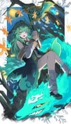 1girl absurdres ahoge black_shoes commentary_request detached_sleeves dianzi dress flag foot_out_of_frame green_eyes green_hair hat heliobus_(honkai:_star_rail) highres holding holding_flag honkai:_star_rail honkai_(series) huohuo_(honkai:_star_rail) lantern looking_at_viewer loose_socks may_7th_(akirahong_1130) mixed-language_commentary open_mouth paw-shaped_pupils shoes socks symbol-shaped_pupils tail_(honkai:_star_rail) trembling white_sleeves white_socks rating:g score:9 post #10056214