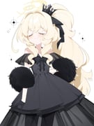 1girl absurdres alternate_costume bare_shoulders black_bow black_dress black_gloves black_shawl blonde_hair blue_archive blush bow closed_mouth cocktail_dress commentary dress fluffy_hair fur_shawl fur_trim gloves halo highres honi_(honi1010) long_hair off-shoulder_dress off_shoulder professor_niyaniya_(blue_archive) shawl simple_background solo symbol-only_commentary very_long_hair white_background yellow_halo rating:g score:10 post #10100590