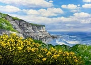 blue_sky cliff cloud cloudy_sky day flower highres kate_avery no_humans ocean oil_painting_(medium) original outdoors painting_(medium) scenery sky traditional_media yellow_flower rating:g score:3 post #10173306