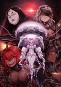 5girls ahoge armored_footwear armored_gloves arms_under_breasts bandages black_hair blue_hair bodysuit breasts claw_pose cleavage closed_eyes colored_inner_hair commentary_request crossed_arms evil_grin evil_smile eyelashes frills full_body glowing goddess_of_victory:_nikke grey_hair grin hair_ribbon hands_up head-mounted_display heretics_(nikke) hexagon_print highres indivilia_(nikke) jellyfish juliet_sleeves korean_commentary kyoungku large_breasts liberalio_(nikke) long_hair long_sleeves modernia_(nikke) multicolored_hair multiple_girls nihilister_(nikke) pink_hair puffy_sleeves rapture_queen_(nikke) red_eyes red_hair ribbon seams short_hair sleeves_past_fingers sleeves_past_wrists smile star_(symbol) tentacles tiara two_side_up upper_body white_bodysuit rating:s score:41 post #8769440