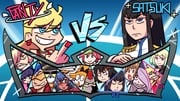 4boys 6+girls absurdres black_hair blonde_hair brand_new_animal brown_hair character_name character_select colored_inner_hair commentary company_connection earrings english_commentary epaulettes frown fujikido_kenji green_hair grin highres inferno_cop inferno_cop_(character) jewelry kagemori_michiru kamina_(ttgl) kill_la_kill kiryuuin_satsuki kujikawaii lio_fotia little_witch_academia machspeed_(character) mankanshoku_mako matoi_ryuuko middle_finger multicolored_hair multiple_boys multiple_girls ninja_slayer panty_&_stocking_with_garterbelt panty_(psg) pink_hair promare purple_hair red_nails school_uniform se-chan sex_&_violence_with_machspeed sharp_teeth smile stocking_(psg) sucy_manbavaran teeth tengen_toppa_gurren_lagann trigger-chan trigger_(company) uchuu_patrol_luluco viral_(ttgl) rating:g score:14 post #9978032