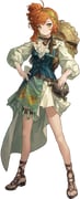 1girl artist_request asymmetrical_skirt bare_legs belt blue_vest breasts brown_belt closed_mouth collar dot_nose frilled_collar frills full_body green_hairband gun hairband half_crown_braid hand_on_own_hip hand_rest hat hat_on_back high-low_skirt high_side_ponytail highres holster legs_apart loincloth long_sleeves lopera_(reverse:1999) official_art orange_hair puffy_long_sleeves puffy_sleeves reverse:1999 sandals shirt shoulder_holster side_ponytail simple_background skirt small_breasts smile solo split_mouth standing straw_hat tachi-e tassel thigh_strap third-party_source transparent_background v-neck vest weapon white_shirt white_skirt yellow_eyes yellow_pupils rating:g score:10 post #10132988