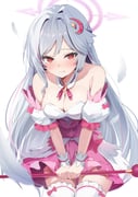 1girl absurdres akazawa_kureha blue_archive breasts bustier crescent crescent_hair_ornament detached_sleeves grey_wings hair_ornament halo head_wings highres holding holding_staff large_breasts long_hair looking_at_viewer mage_staff magical_girl official_alternate_costume pink_halo purple_halo red_eyes single_hair_intake single_head_wing solo staff suzumi_(blue_archive) suzumi_(magical)_(blue_archive) thighhighs very_long_hair white_hair white_thighhighs wings rating:s score:19 post #10168119