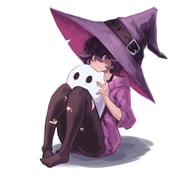 1girl absurdres alternate_costume alternate_hairstyle artist_self-insert black_pantyhose ghost hair_between_eyes hat hat_belt hex_maniac_(pokemon) hex_maniac_(pokemon_rse) highres indie_virtual_youtuber looking_at_viewer messy_hair multicolored_hair oversized_hat pantyhose pokemon pokemon_rse purple_eyes purple_hair purple_hat ronillust simple_background solo streaked_hair torn_clothes torn_pantyhose virtual_youtuber white_background witch_hat rating:s score:16 post #10132746