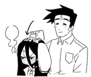 1boy 1girl anger_vein asahina_yoshitoshi blue_archive comic greyscale guided_headpat guiding_hand headpat kei_(blue_archive) monochrome pout segmented_comic sensei_(blue_archive) simple_background smile upper_body v-shaped_eyebrows white_background rating:g score:0 post #10177379