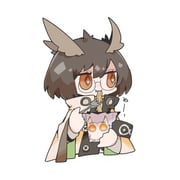 1girl arknights brown_hair chibi chibi_only closed_mouth commentary_request cup cup_ramen eating feather_hair fork glasses highres holding holding_cup holding_fork kdmr0402 long_sleeves looking_to_the_side objectification orange_eyes owl_ears ptilopsis_(arknights) short_hair silence_(arknights) simple_background translation_request upper_body white_background rating:g score:3 post #10167568
