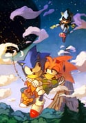 1girl 2boys amy_rose blue_eyes bluekomadori carrying classic_amy classic_sonic closed_mouth cloud eyelashes furry furry_female furry_male hairband highres metal_sonic multiple_boys outdoors pine_tree princess_carry red_eyes red_hairband red_shoes shoes sonic_(series) sonic_cd sonic_the_hedgehog sonic_the_hedgehog_(classic) star_(sky) tower tree rating:g score:11 post #9374794