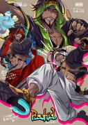 1boy aladdin_(movie) black_shirt censored censored_identity character_name collarbone commentary_request facial_hair fingerless_gloves genie_(aladdin) gloves goatee grey_background grin highres keffiyeh male_focus multiple_views mustache one_eye_closed pants pectoral_cleavage pectorals rashid_(street_fighter) shirt shoes smile sneakers street_fighter street_fighter_6 tantan_notan translation_request white_pants rating:g score:2 post #10120719