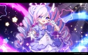 1girl :d absurdres ahoge artist_name blue_archive blue_dress blue_hair blush bow bowtie commentary cowboy_shot daoyan dress dress_bow drill_hair earrings eyes_visible_through_hair frilled_dress frills gloves hair_between_eyes hair_intakes hair_ornament hand_up highres jewelry letterboxed long_hair looking_at_viewer magical_girl making-of_available multicolored_hair night night_sky official_alternate_costume official_alternate_hairstyle open_mouth outdoors outstretched_hand pink_bow pink_hair purple_bow purple_bowtie purple_eyes reaching reaching_towards_viewer reisa_(blue_archive) reisa_(magical)_(blue_archive) sidelocks sky sleeve_bow smile smug solo sparkle star_(symbol) star_earrings star_hair_ornament streaked_hair tareme twin_drills twintails two-tone_dress two-tone_hair v v-shaped_eyebrows v_over_eye very_long_hair white_dress white_gloves wing_hair_ornament rating:g score:6 post #10169253