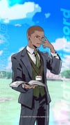 1boy book character_name collared_shirt cowboy_shot dark-skinned_male dark_skin final_fantasy final_fantasy_vii final_fantasy_vii_ever_crisis fujise_lisa green_necktie green_vest grey_jacket grey_pants grey_suit hand_on_own_face highres holding holding_book jacket lanyard looking_at_viewer male_focus matt_winsord necktie official_alternate_costume official_art open_mouth outdoors pants red_eyes shirt short_hair solo square_enix standing suit suit_jacket upper_body very_short_hair vest waistcoat white_shirt rating:g score:2 post #9079752