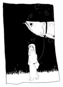 1girl air_bubble animal animal_collar arms_at_sides barefoot border bubble closed_mouth collar commentary_request expressionless fish flying_fish grass greyscale hamasmi highres holding holding_leash japanese_clothes kimono leash long_hair long_sleeves looking_at_viewer monochrome night obi original outdoors oversized_animal pet_walking sash solo surreal walking wide_shot rating:g score:0 post #10165283