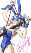 1girl animal_ear_hairband animal_ears bare_shoulders blue_eyes blue_leotard blush bow bowtie breasts bunny_day cleavage commentary_request covered_navel cowboy_shot detached_collar fake_animal_ears folded_ponytail gloves hair_between_eyes hairband headband highres holding holding_weapon kamoi_(kancolle) kantai_collection large_breasts leotard long_hair looking_at_viewer partially_fingerless_gloves playboy_bunny rabbit_ear_hairband rabbit_ears rabbit_tail scabbard sheath smile solo strapless strapless_leotard sword_between_breasts tail tonke traditional_bowtie weapon white_background white_gloves white_hair wrist_cuffs rating:s score:7 post #9833489