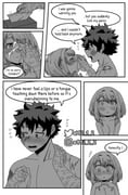 1boy 1girl blush boku_no_hero_academia breasts comic commentary cum cum_on_body english_commentary english_text engrish_text facial flying_sweatdrops greyscale hetero highres index_fingers_together instagram_username large_breasts midoriya_izuku monochrome motion_lines mu_1_2 pectorals ranguage scar scar_on_arm scar_on_cheek scar_on_face scar_on_hand scar_on_shoulder tissue tissue_box twitter_username uraraka_ochaco watermark wiping_face rating:e score:1 post #10171463