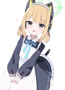 1girl absurdres animal_ear_headphones animal_ears apron black_dress blue_archive blue_bow blue_bowtie blurry blush bow bowtie cat_ear_headphones cat_ears collared_dress commentary depth_of_field dress fake_animal_ears frilled_dress frills green_bow green_eyes green_halo h4ko hair_bow halo headphones heart highres long_sleeves looking_at_viewer maid maid_apron maid_headdress midori_(blue_archive) midori_(maid)_(blue_archive) official_alternate_costume open_mouth parted_bangs puffy_long_sleeves puffy_sleeves short_hair short_twintails sidelocks simple_background smile solo twintails v_arms white_apron white_background white_headdress rating:g score:3 post #10176424