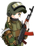 1girl ak-74 aks-74 assault_rifle blonde_hair blush braid camouflage camouflage_jacket closed_mouth commentary fsb green_eyes green_helmet green_jacket gun helmet highres holding holding_gun holding_weapon jacket kalashnikov_rifle laitumidane long_hair long_sleeves looking_at_viewer original puffy_long_sleeves puffy_sleeves rifle scar scar_on_cheek scar_on_face simple_background single_braid solo upper_body weapon white_background rating:g score:9 post #8962687