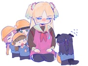 5girls :< adapted_uniform aged_down animal_ears anyoji_hime apron black_hair blonde_hair blue_hair blue_shirt brown_hair brown_shirt child closed_mouth commentary dog_ears dog_girl dog_tail flower flying_sweatdrops from_behind gradient_hair hair_flower hair_ornament half-closed_eyes hat highres holding holding_unworn_clothes holding_unworn_hat kachimachi_kosuzu kemonomimi_mode kindergarten_teacher kindergarten_uniform link!_like!_love_live! looking_at_another love_live! momose_ginko multicolored_hair multiple_girls murano_sayaka neckerchief o_o osawa_rurino parted_bangs pink_apron pink_flower pink_hair pipi_(m1x_mix) red_neckerchief school_hat seiza shirt sitting sweatdrop symbol-only_commentary tail twintails unworn_hat unworn_headwear yellow_hat rating:g score:3 post #10140135