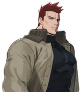 1boy bara beard_stubble black_shirt blue_eyes boku_no_hero_academia closed_mouth coat collared_coat commentary_request covered_abs covered_pectorals endeavor_(boku_no_hero_academia) facial_hair frown grey_coat highres male_focus open_clothes open_coat pectorals red_hair saida_(ohda_ooda) scar scar_across_eye scar_on_face shirt short_hair short_sideburns sideburns_stubble simple_background solo stubble turtleneck upper_body white_background rating:g score:8 post #10083880