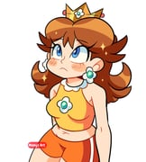 1girl artist_name blue_eyes brown_hair commentary_request crop_top cropped_shirt crown earrings flower_earrings highres jewelry long_hair manysart1 mario_&_sonic_(series) mario_&_sonic_at_the_tokyo_2020_olympic_games mario_(series) midriff navel orange_shorts princess_daisy shirt shorts simple_background sleeveless sleeveless_shirt white_background white_trim yellow_shirt rating:s score:7 post #8167466