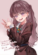 1girl :d absurdres aqua_neckerchief brown_dress brown_hair commentary_request cowboy_shot double_w dress fujishima_megumi hasu_no_sora_school_uniform highres incredibly_absurdres jin_(oihlf) link!_like!_love_live! long_hair long_sleeves love_live! neckerchief open_mouth pleated_dress purple_hair sailor_collar sailor_dress school_uniform smile solo translation_request two_side_up virtual_youtuber w white_sailor_collar winter_uniform rating:g score:1 post #10153120
