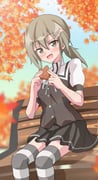 1girl :d absurdres autumn autumn_leaves bench black_skirt black_vest blue_sky blurry blush brown_eyes brown_hair brown_vest buttons day depth_of_field feet_out_of_frame flower grey_thighhighs hair_between_eyes hair_flower hair_ornament hairclip hands_up highres holding holding_leaf leaf long_hair looking_at_viewer low_ponytail maple_leaf masamune_mino medium_hair miniskirt minowa_gin neck_ribbon on_bench open_mouth outdoors park_bench pink_flower pleated_skirt ponytail puffy_short_sleeves puffy_sleeves ribbon school_uniform shirt short_sleeves sidelocks sitting skirt sky smile solo starfish striped_clothes striped_thighhighs thighhighs vest washio_sumi_wa_yuusha_de_aru white_ribbon white_shirt white_thighhighs yuusha_de_aru zettai_ryouiki rating:g score:0 post #10176308