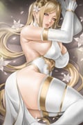 1girl absurdres blonde_hair blue_eyes breasts cleavage commander_(nier:automata) commentary commentary_request detached_sleeves earrings flower hair_flower hair_ornament halterneck highres jewelry large_breasts long_hair looking_to_the_side lying nier:automata nier_(series) on_side sideboob skindentation solo thick_thighs thighhighs thighs very_long_hair white_thighhighs wtparadise rating:s score:7 post #10175486
