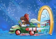ascot bomb_item_(touhou) bow brown_eyes brown_hair car commentary detached_sleeves driving english_commentary frilled_bow frilled_hair_tubes frills genjii_(touhou) hair_bow hair_tubes hakurei_reimu highres jewelry long_hair mcsquiddies mimi-chan missile motor_vehicle nontraditional_miko objectification portal_(object) red_bow ribbon-trimmed_sleeves ribbon_trim ring rocket shrine smile sonic_(live_action) sonic_(series) sonic_racing:_crossworlds sonic_the_hedgehog_(movie) steering_wheel torii touhou touhou_(pc-98) yellow_ascot yin_yang rating:g score:27 post #9547776