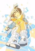 1girl black_hair blue_hoodie blush closed_eyes cube_hair_ornament hair_ornament holding holding_pokemon hood hoodie jacket krg_0603 leggings lida_(pokemon) long_hair long_sleeves open_mouth orange_leggings pokemon pokemon_(creature) pokemon_legends:_z-a ribbed_socks shoes smile socks star_(symbol) staryu topknot two-tone_legwear white_leggings wispy_bangs rating:g score:6 post #10174900