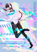 1girl abstract_background absurdres animal_ear_headphones animal_ears asahinahanokai asakura_karen_(heaven_burns_red) ass bare_shoulders black_gloves black_hair black_leggings black_pants blunt_bangs boots cat_ear_headphones cat_ears cat_tail closed_mouth fake_animal_ears from_behind full_body gloves half_gloves hand_up headphones heaven_burns_red highres jacket leggings long_hair long_sleeves looking_at_viewer looking_back off_shoulder open_clothes open_jacket pants partially_fingerless_gloves shirt shoes single_glove sleeveless sleeveless_shirt smile solo tail tight_clothes tight_pants v white_jacket yellow_eyes zoom_layer rating:g score:1 post #10170485