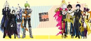 3girls 5boys abs achilles_(fate) arjuna_(fate) armor bead_necklace beads black_coat brynhild_(fate) chest_jewel coat crossed_arms fate/grand_order fate_(series) green_hair grey_hair hair_between_eyes hat jeanne_d'arc_alter_(avenger)_(fate) jeanne_d'arc_alter_(fate) jewelry karna_(fate) long_hair multiple_boys multiple_girls necklace open_mouth rototo sherlock_holmes_(fate) short_hair smoking_pipe speech_bubble standing toned toned_male translation_request vlad_iii_(fate/apocrypha) xuangzang_sanzang_(fate) rating:g score:7 post #9734506