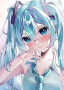 1girl absurdres aqua_eyes aqua_hair aqua_necktie blush breasts closed_mouth collarbone collared_shirt commentary_request grey_shirt hair_between_eyes hair_ornament hatsune_miku highres long_hair looking_at_viewer medium_breasts mii_(user_naan2728) necktie shirt sleeveless sleeveless_shirt solo summer sweat twintails upper_body very_long_hair vocaloid rating:s score:2 post #10175278
