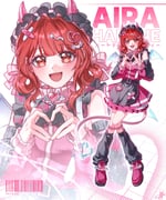 1girl :d absurdres alternate_costume apron bandaid barcode black_apron blunt_bangs broken_heart character_name commentary_request demon_horns demon_wings detached_sleeves full_body hair_ornament hair_rings harune_aira heart heart_hair_ornament heart_hands highres horns jacket leg_warmers long_hair looking_at_viewer maid_headdress meng_(prism_shining) open_mouth pink_jacket pink_shoes pink_skirt pleated_skirt pretty_rhythm pretty_rhythm_aurora_dream pretty_series red_eyes red_hair shoes skirt smile solo standing track_jacket waist_apron wings zoom_layer rating:g score:0 post #10174389