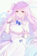 1girl angel_wings aqua_hair arm_behind_back blue_archive blue_bow blush bow breasts buttons capelet commentary_request double-breasted dress feathered_wings flower gradient_hair hair_bun hair_flower hair_ornament halo highres long_hair looking_at_viewer low_wings medium_breasts mika_(blue_archive) multicolored_hair open_mouth pink_hair pink_halo scrunchie single_hair_bun single_side_bun solo torabera very_long_hair white_capelet white_dress white_wings wings wrist_scrunchie yellow_eyes rating:s score:7 post #10174152