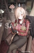 1girl black_gloves black_jacket black_pantyhose black_skirt blonde_hair blush book breasts chair closed_mouth coffee collarbone collared_shirt commentary_request company_name copyright_notice cup floral_print_shirt flower gift gloves hair_between_eyes holding holding_gift jacket lamp large_breasts long_hair long_hair_between_eyes looking_at_viewer marse_(rokudaime) nijisanji nui_sociere nui_sociere_(9th_costume) official_alternate_costume official_alternate_hairstyle official_art pantyhose pencil_skirt pink_flower plant potted_plant red_shirt sample_watermark saucer shirt skirt smile solo swivel_chair unworn_jacket vase very_long_hair virtual_youtuber watermark yellow_eyes rating:s score:9 post #10174590