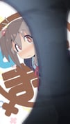 1boy bambi2000line blush brown_eyes commentary_request copyright_name crossdressing crossdressing_(mtf) embarrassed flying_sweatdrops grey_hair hair_bobbles hair_ornament highres looking_at_viewer male-female_symbol neck_ribbon object_on_head one_side_up onii-chan_wa_oshimai! panties panties_on_head pov red_ribbon ribbon school_uniform senkawa_minato simple_background solo trap underwear wavy_mouth rating:q score:10 post #10111077