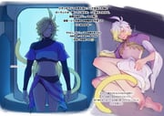 2boys absurdres barefoot black_male_underwear black_shirt blonde_hair blue_eyes blue_shirt cat_tail commentary_request cow crop_top cropped_jacket feather_hair_ornament feathers final_fantasy final_fantasy_ix full_body furrowed_brow gold_trim grey_hair hair_ornament hair_over_one_eye highres jacket kuja male_focus male_underwear messa_mo multiple_boys parted_lips purple_jacket sarong shirt shirt_under_shirt skirt tail turtleneck underwear white_skirt white_sleeves wide_sleeves zidane_tribal rating:s score:1 post #10170818