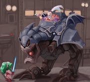 1boy 1girl absurdres ass blonde_hair boots crossover facepaint final_fantasy final_fantasy_vi gloves green_hair highres holding holding_sword holding_weapon kefka_palazzo leotard long_hair magitek_armor mecha mechanization non-humanoid_robot ponytail profitshame red_boots red_gloves red_leotard reverse-jointed_legs robot sonic.exe sonic.exe_(character) sonic_(series) sword terra_branford walker_(robot) weapon rating:g score:16 post #8778865