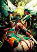2boys alternate_form aqua_tunic armor ashlay_(dq10) blonde_hair brothers brown_gloves brown_hair can't_choose_your_own_family clenched_teeth colored_skin commentary_request dragon_quest dragon_quest_x fake_head_wings faulds feathered_wings fighting fingerless_gloves floating_hair gloves green_skin head_wings holding holding_sword holding_weapon leone_(dq10) long_hair looking_at_another looking_down looking_up male_focus monster_boy multiple_boys muscular muscular_male nanamono_0414 no_pupils orange_gloves orange_scarf orange_skin pauldrons scarf shoulder_armor siblings single_head_wing size_difference sword teeth transformation tunic twins weapon white_wings wings rating:g score:1 post #9987226
