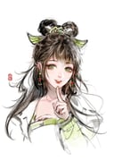 1girl bow-shaped_hair braid braided_hair_rings brown_hair chinese_clothes chinese_commentary collarbone commentary_request cropped_torso earrings eyelashes finger_to_own_chin gold_tiara green_eyes green_sleeves hair_ornament hair_rings hanfu happy highres infinity_nikki jewelry layered_sleeves lipstick long_hair long_sleeves makeup mini_tiara nikki_(series) open_mouth red_lips sasora short_over_long_sleeves short_sleeves simple_background smile solo square_neckline swallow_whispers_(infinity_nikki) teeth tiara watermark white_background white_hanfu wing_hair_ornament rating:g score:1 post #10175110