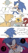 !? ...? 3boys 4koma absurdres animal_ears animal_nose blue_fur blush comic confused electricity english_text flustered fox_boy fox_ears fox_tail furry furry_male gloves heart heart_in_eye hedgehog_boy highres knuckles_the_echidna male_focus multiple_boys sonic_(series) sonic_the_hedgehog speech_bubble symbol_in_eye tail tails_(sonic) unneul white_gloves rating:s score:0 post #10078035
