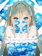 1girl absurdres artist_name bare_shoulders blonde_hair blue_eyes bow commentary dress eyelashes food food_in_mouth frilled_dress frilled_sailor_collar frills hair_between_eyes hair_bow hair_intakes hair_ornament hairclip highres long_hair looking_at_viewer original popsicle popsicle_in_mouth print_dress print_sailor_collar sailor_collar sidelocks sky_print solo sunglasses symbol-only_commentary twintails upper_body wanko_(yurika0320) white_bow x_hair_ornament rating:s score:3 post #10171961