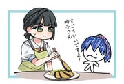 ._. 2girls black_hair blush chibi chibi_inset chopsticks commentary_request cooking dress eggplant eggplant_slice frown green_eyes hanamiya_nina_(style) hasu_no_sora_school_uniform highres holding holding_chopsticks holding_with_chopsticks link!_like!_love_live! love_live! low_ponytail momose_ginko multiple_girls murano_sayaka neckerchief ponytail puffy_short_sleeves puffy_sleeves sailor_collar sailor_dress school_uniform sen_yousoro short_hair short_sleeves single_sidelock summer_uniform sweatdrop translation_request virtual_youtuber white_dress white_sailor_collar yellow_neckerchief rating:g score:0 post #10173489