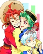 3boys :< animification closed_eyes commentary_request donald_duck duplicate earrings green_hair grin hand_on_another's_head hat hug hug_from_behind jewelry jose_carioca lowres male_focus mickey_mouse_&_friends multiple_boys panchito_pistoles personification ponytail red_hair smile sombrero the_three_caballeros tsuntsun_(tuuuuuuntun) white_hair rating:g score:2 post #10160387