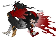 2boys 96min69 armored_boots back-to-back black_hair black_pants black_shirt boots character_name clawed_gauntlets cloak commentary crossover dirge_of_cerberus_final_fantasy_vii final_fantasy final_fantasy_vii frown furrowed_brow furry furry_male gloves hashtag-only_commentary headband hedgehog_boy highres hugging_own_legs long_hair male_focus messy_hair multiple_boys pants red_cloak red_headband shadow_the_hedgehog shirt simple_background sonic_(series) torn_clothes twitter_username vincent_valentine white_background white_gloves rating:g score:3 post #10106510